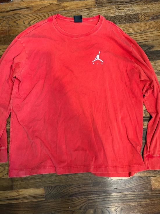 Jordan Other - Jordan Men’s Long-Sleeve Crewneck Shirt in Red with White Jumpman